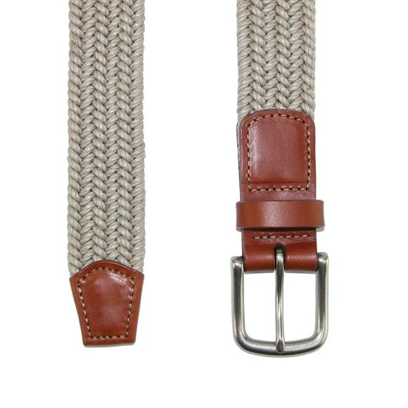 CrookhornDavis Men's Boca Braided Waxed Cotton Stretch Belt - Picture 2 of 3